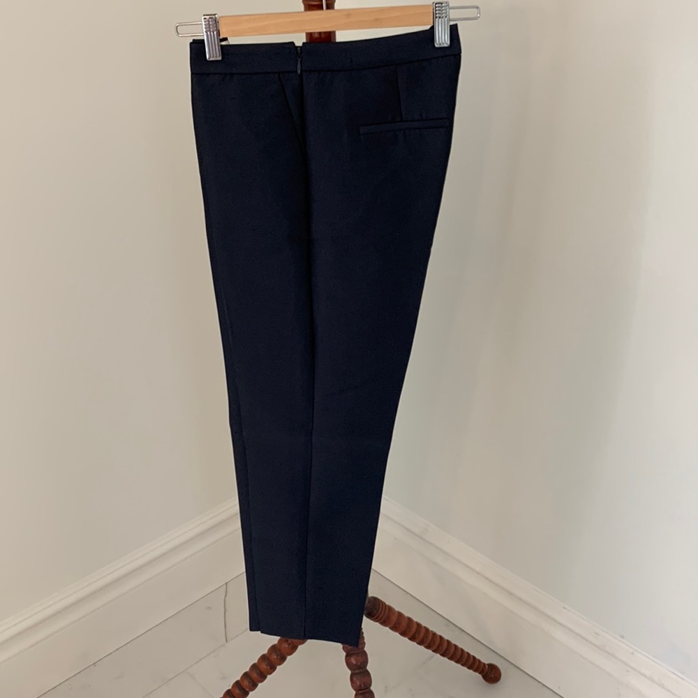 Navy JCrew Martie Pant/ silk and cotton Size 0